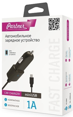 028252_Коробка АЗУ Partner miniUSB, 1A